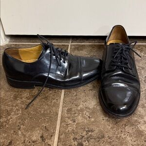 Cole Haan Black Leather Oxfords
